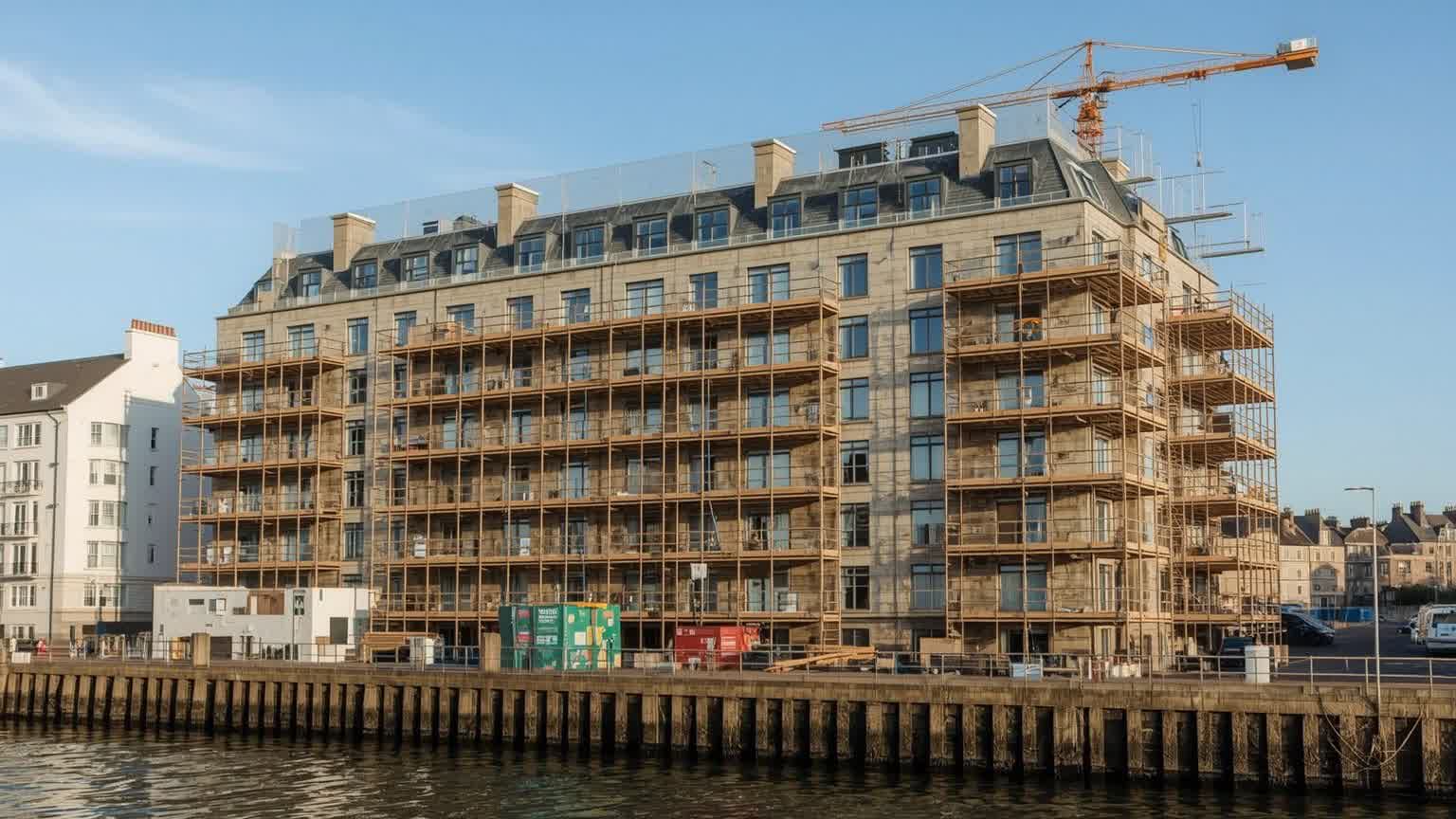 Leith waterfront with drylining services
