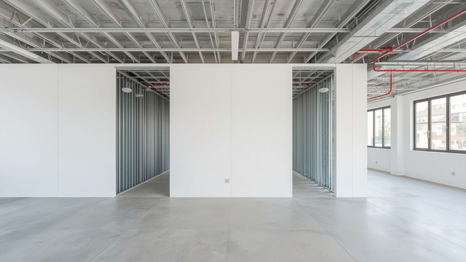 Partition wall installation in Edinburgh office