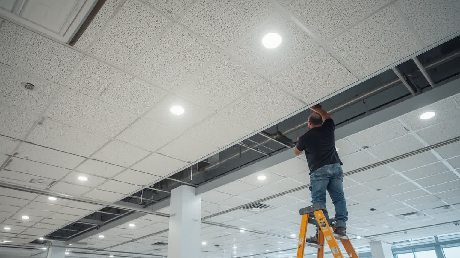 Suspended ceiling installation in Edinburgh